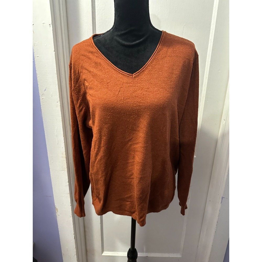 Vintage Milano Essentials Orange Long Sleeve Top in 1X